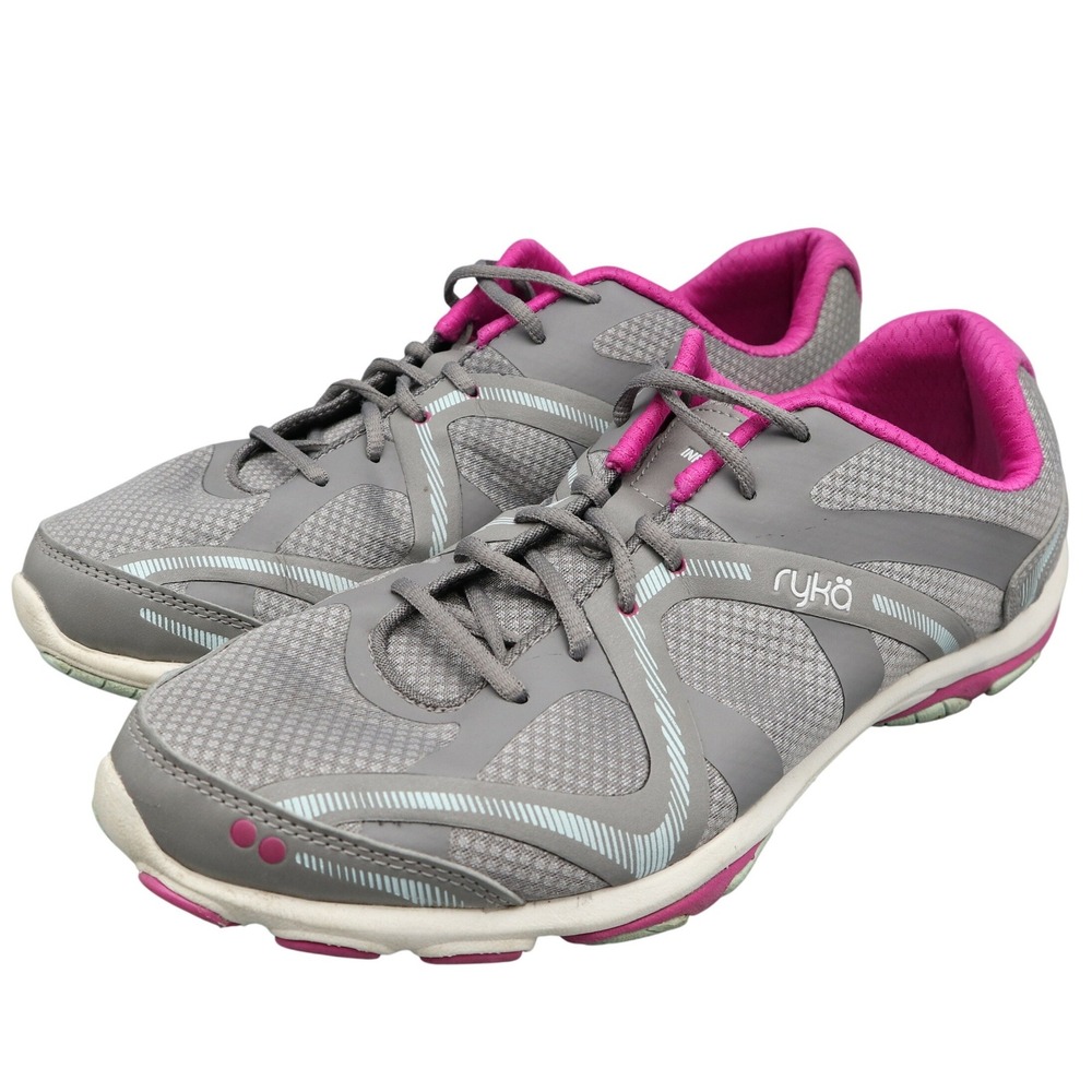 Ryka Influence Training Shoes Womens 11 Gray Pink Cross Training Athletic Gym